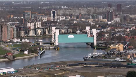 algera bridge over hollandse ijssel - delta works storm surge barrier