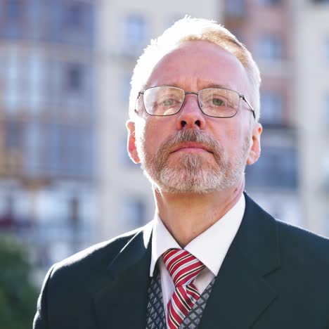portrait of fashionable senior man