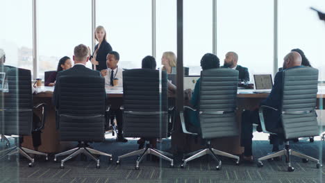 business people, presentation