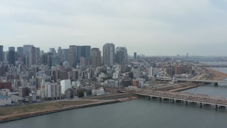 umeda district of osaka city, japan