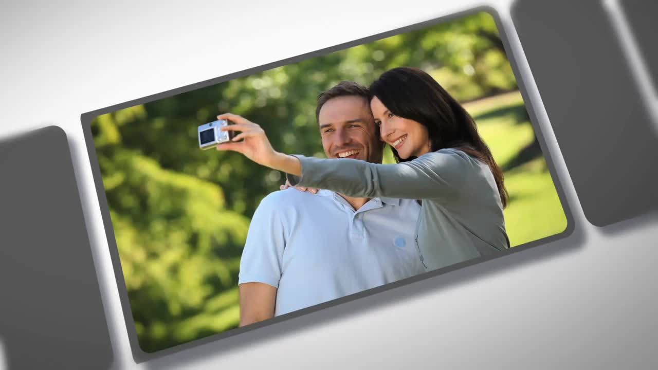 montaje de una pareja romántica