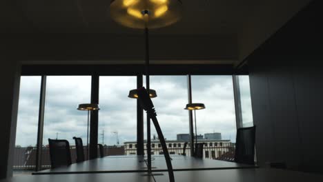 conference desk and ethernet cable silhouette