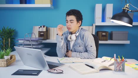 the male student who comes up with a brilliant idea while thinking about what to do and gets to work.