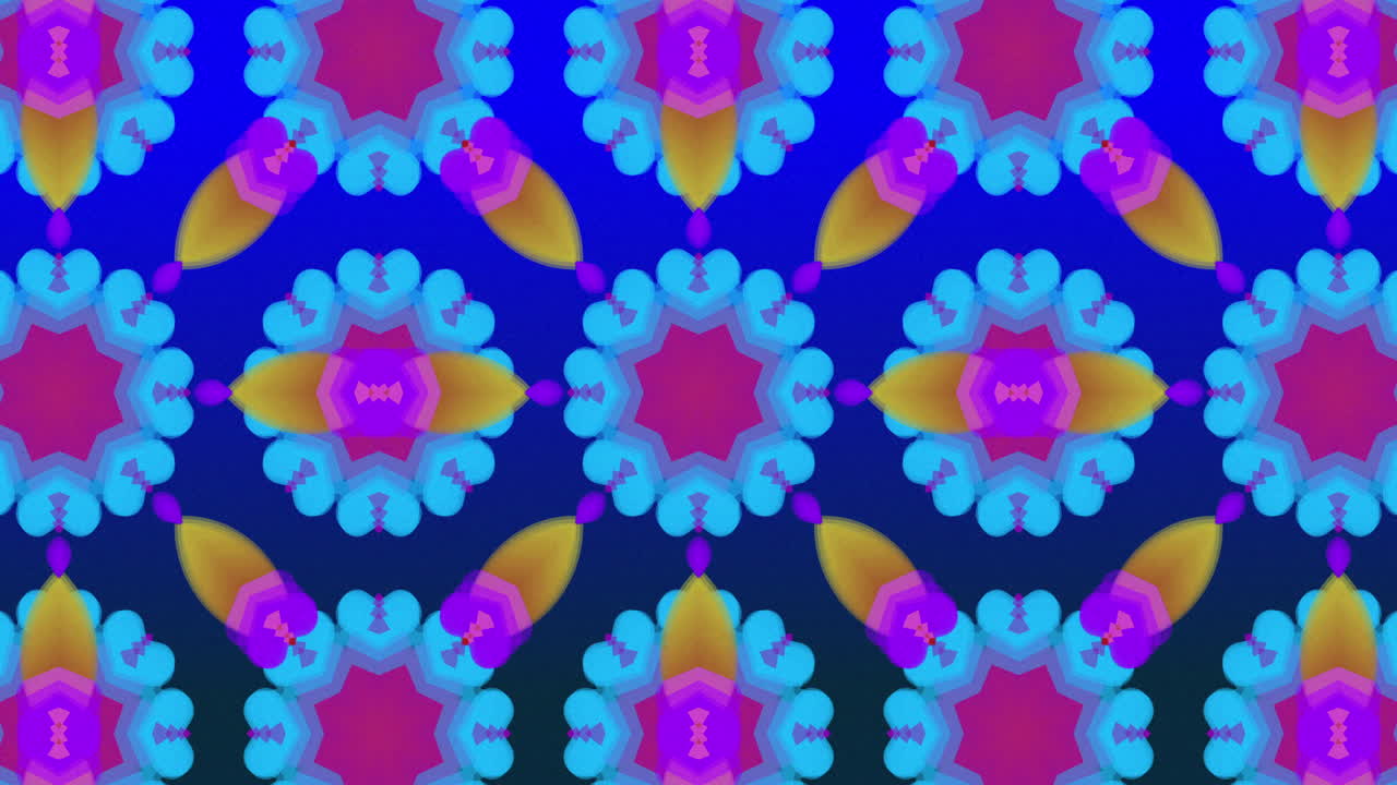 animación de formas abstractas que se mueven en movimiento hipnótico contra un fondo azul