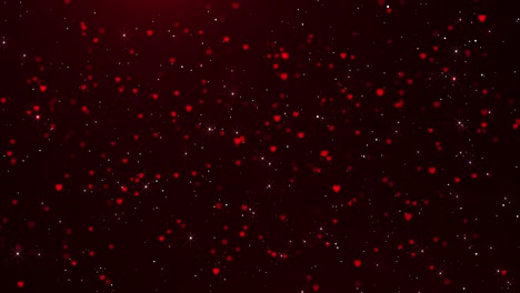 Abstract valentines wedding day blinking background hearts abstract falling particles animation 4k