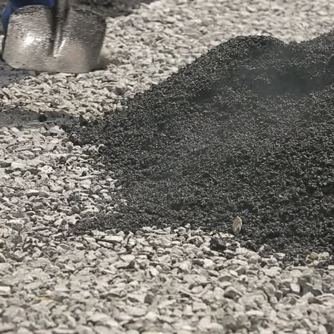 making asphalt on the street