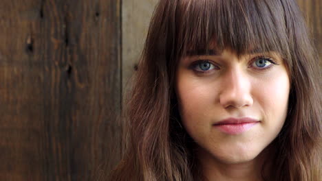 portrait of the face and head of a beautiful young