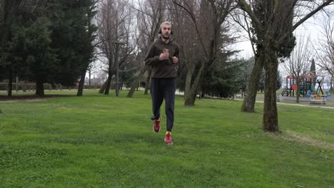 fadge jogging in the park