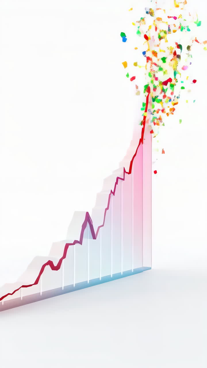 Growth and Success Line Graph with Upward Trend