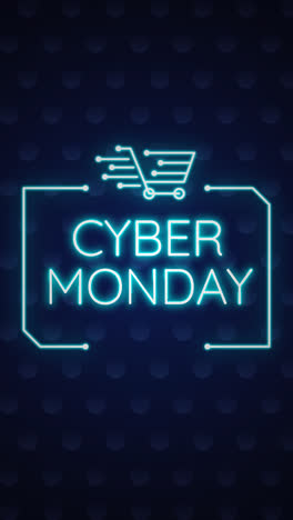 Eine-Animation-Eines-Cyber-Monday-Sale-Hintergrunds-Im-Neonstil