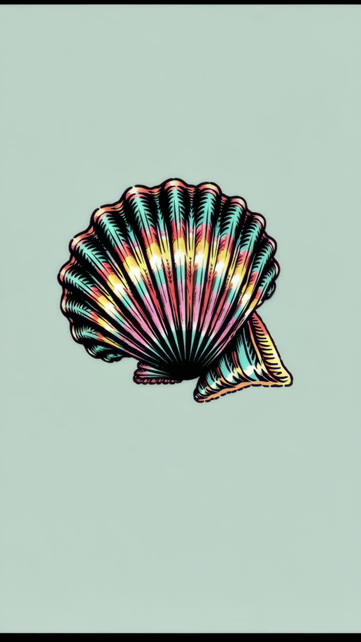 Colorful Seashell Illustration