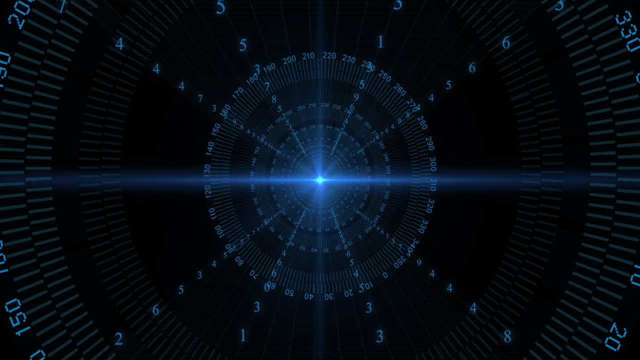 검은색 배경에 대한 범위 및 데이터 처리 애니메이션