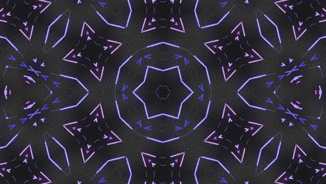 sfondo simmetrico astratto a anello, elementi 3d si illuminano come lampadine con luce al neon multicolore. bg per spettacoli o eventi, mostre, festival o concerti, video musicali, anello vj per locali notturni.