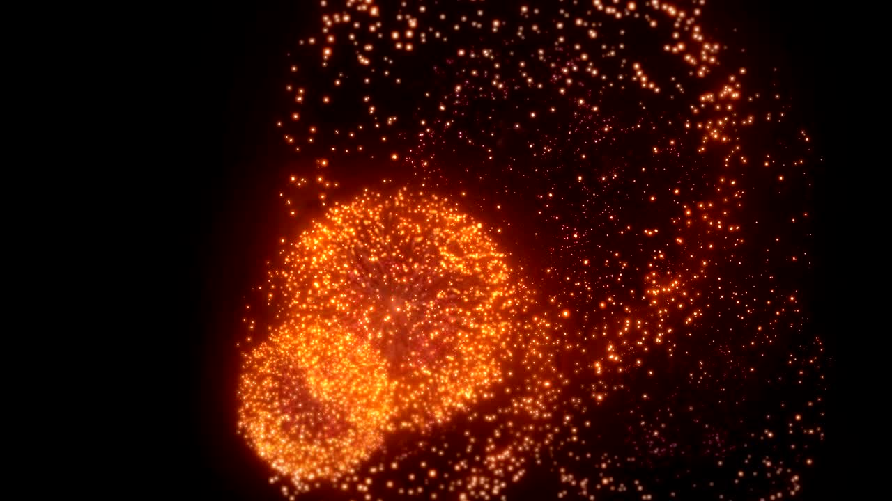 Black Golden Red Color Big Spectacle Firework Display Composition Seamless Loop Background for birthday, anniversary, celebration, Holiday, new year, Party, event and celebrations, Invitation