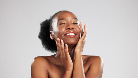 Beauty,-portrait-and-black-woman-with-a-glow