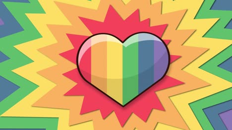 gay pride heart stop motion animation.4k video motion graphic animation. can be used for explayner video.