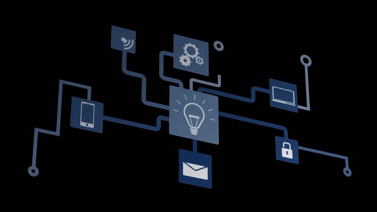 Animation of network of connections