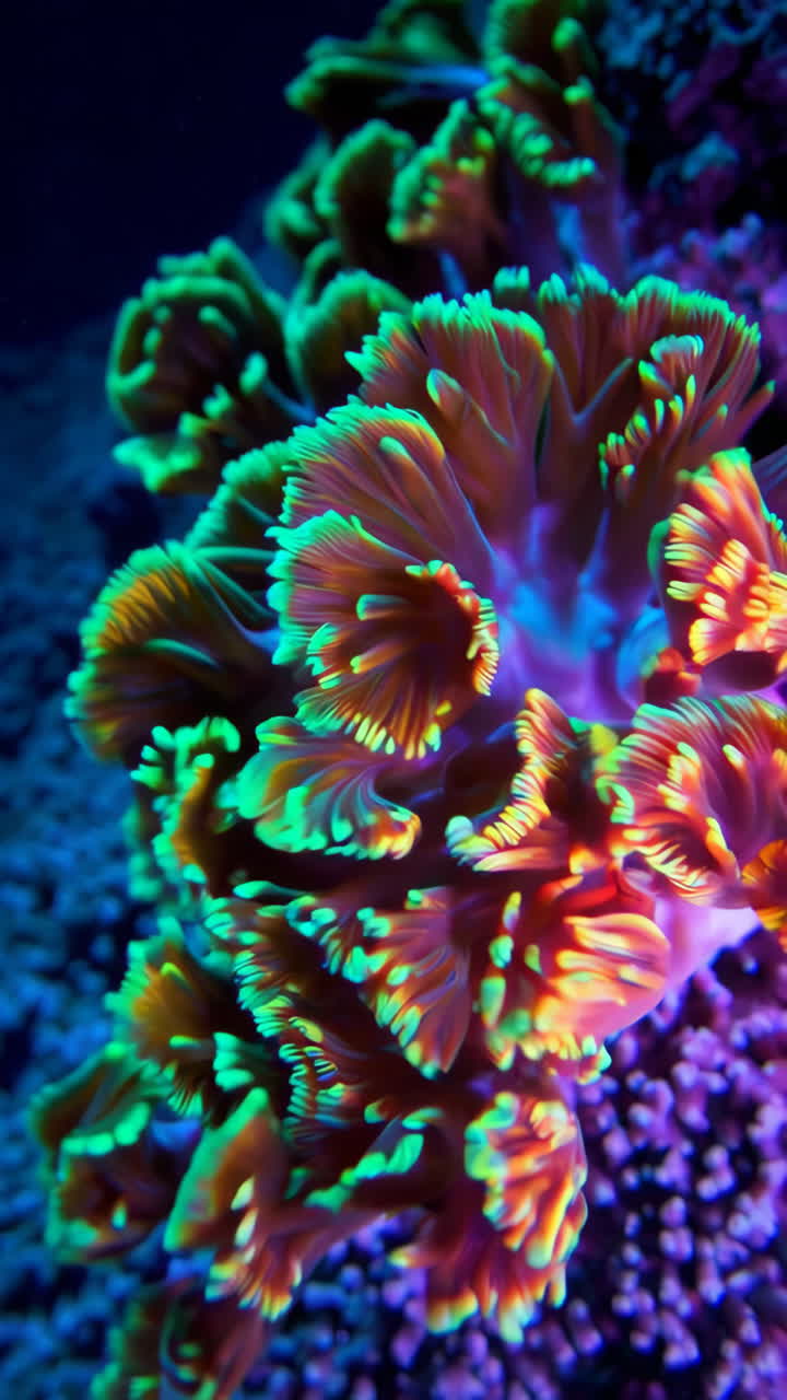 Il corallo sottomarino vibrante