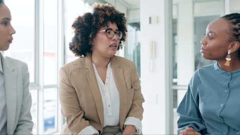 business people, therapy and support for woman