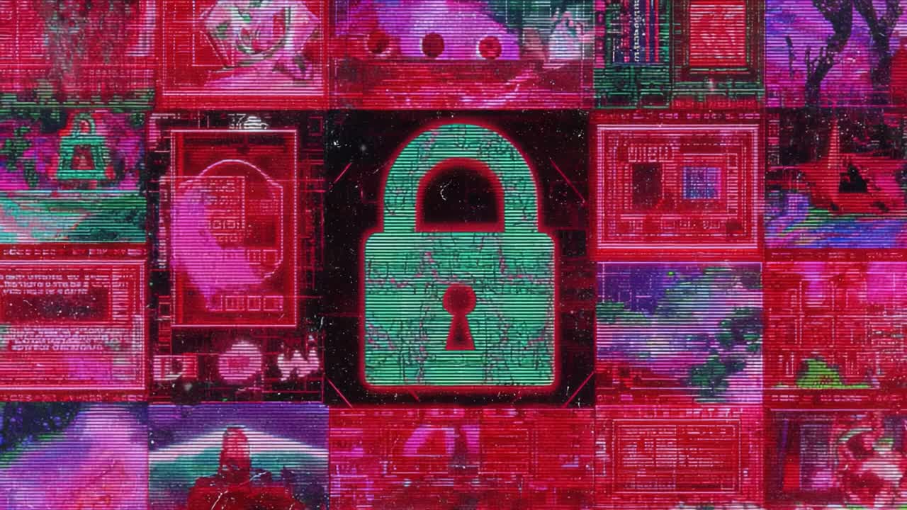 A Vivid Exploration of Digital Security: The Impact of Visual Effects and Lock Iconography on Cybersecurity Themes and Imagery Across Frames
