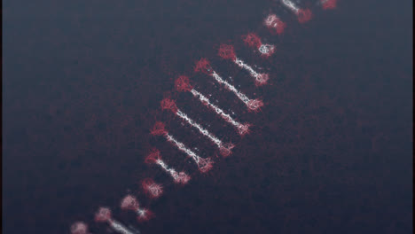 animation of moving dna strand over blue background