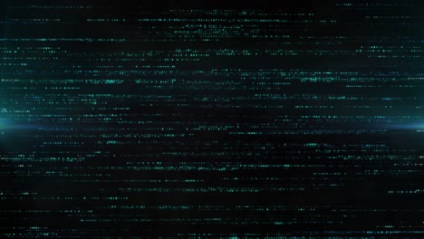 animación de líneas hechas de puntos verdes que se mueven rápidamente sobre un fondo negro