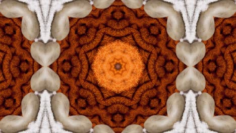 patrón de flor fractal abstracto, fondo de caleidoscopio, video de bucle de flores con adorno de mandala.