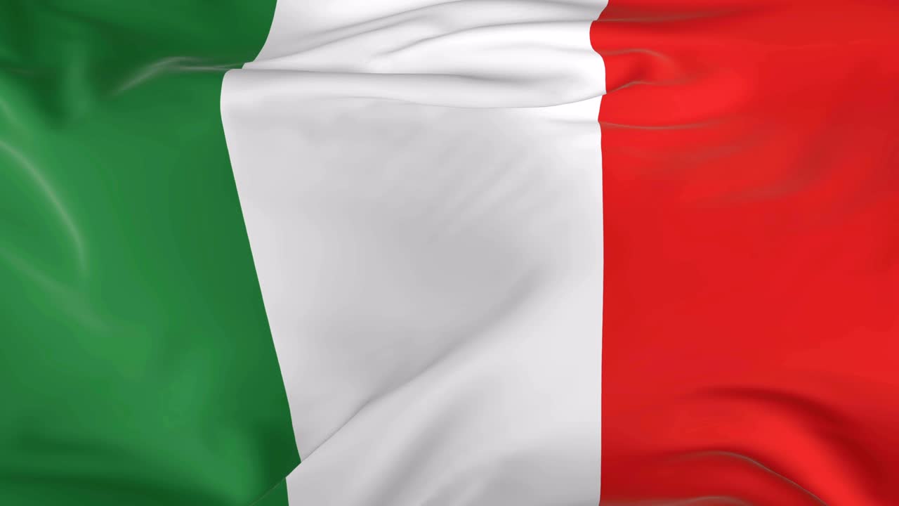 Bandiera dell'Italia sventolante in loop come sfondo.