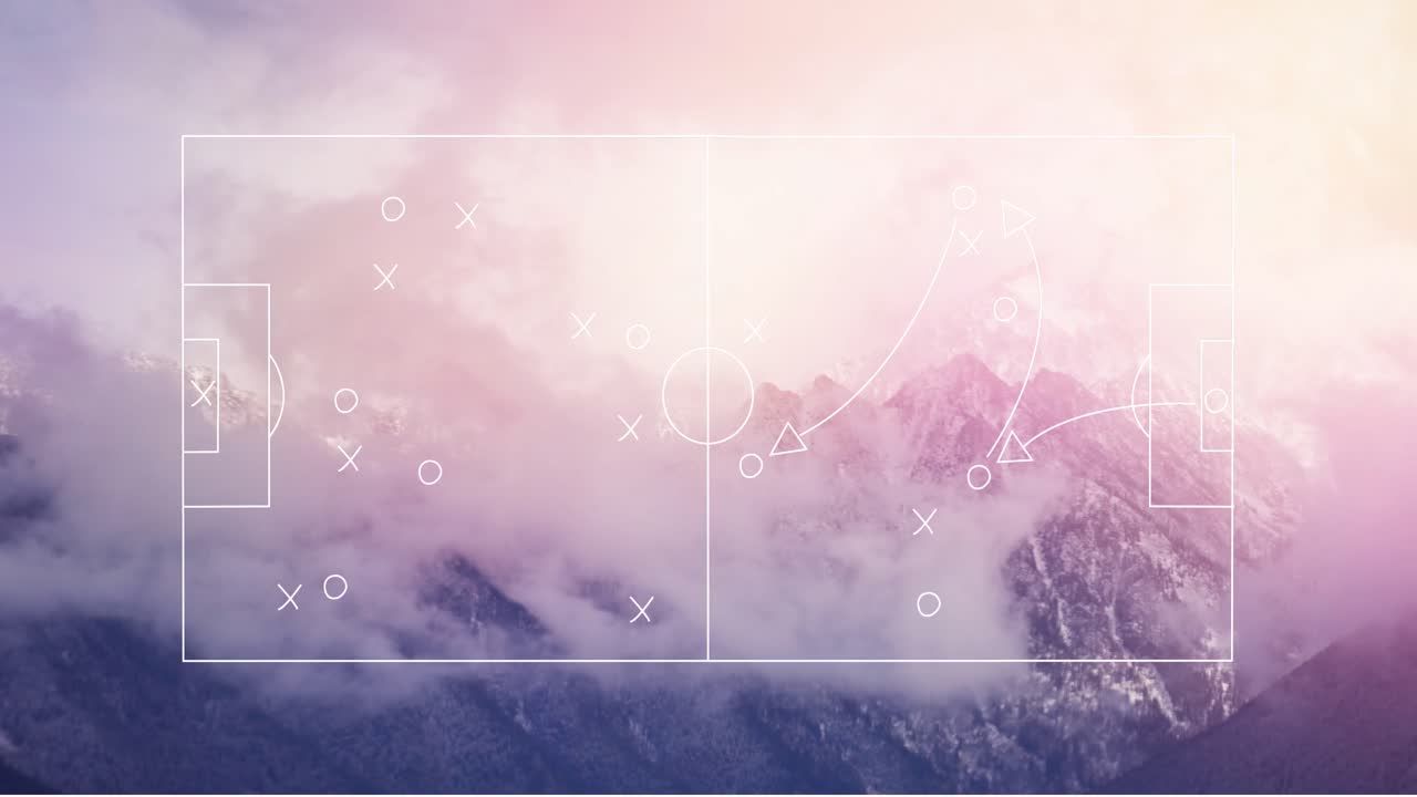 카드보드 상자 위의 통계 및 데이터 처리의 애니메이션