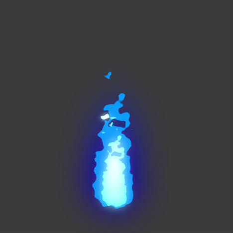 stylized blue flame effect