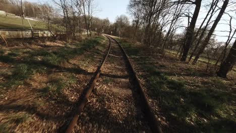 fpv drone railway fast shot