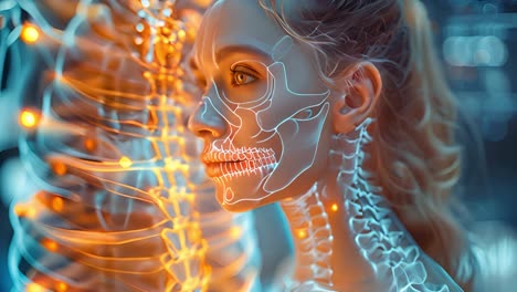 futuristic digital representation of human anatomy