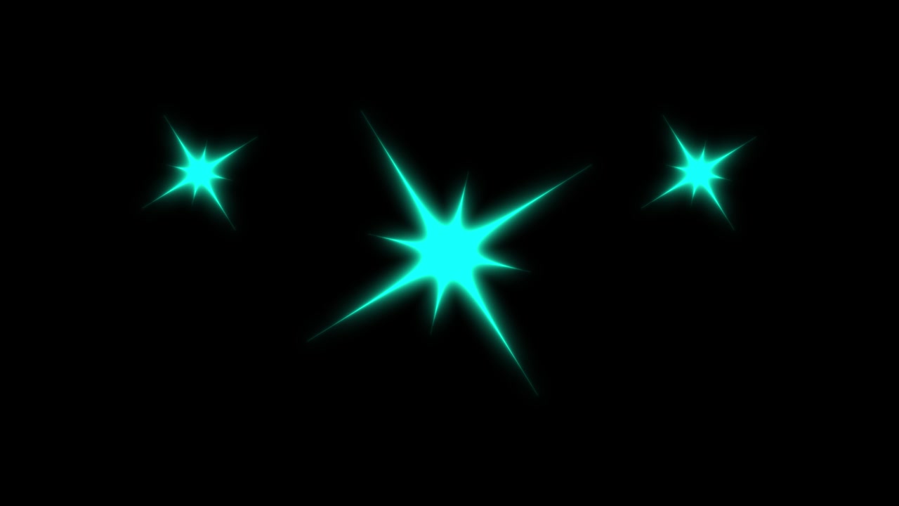 Glowing Stars on Black Background