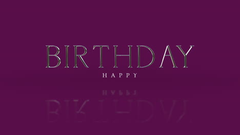 estilo de elegancia feliz cumpleaños texto en gradiente púrpura