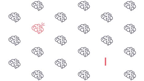 multiple sclerosis diagnosis brain animation. health screening concept.