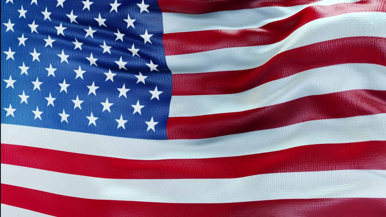 USA Flag loop 4K Close-Up