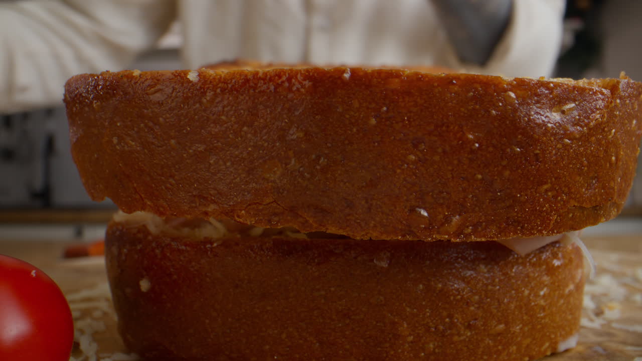 Making a Grilled Ham and Cheese Sandwich