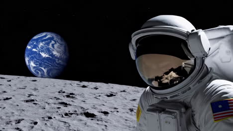 astronauta en la luna