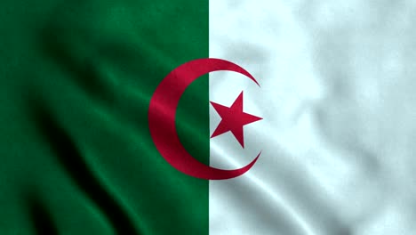 4k seamless loopable flag of algeria