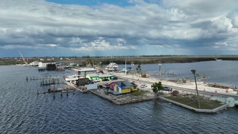 aerial view post hurricane ian's destruction near ft