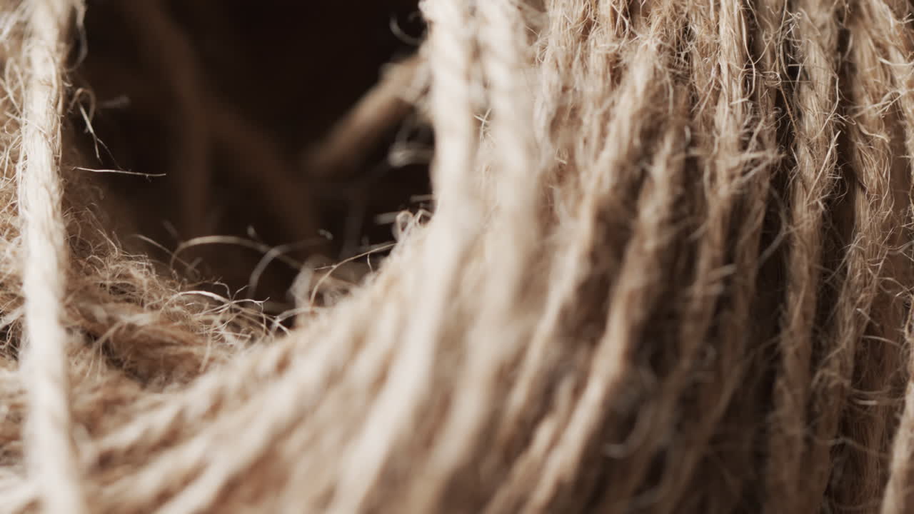 복사 공간과 함께 갈색 줄의 클로즈업의 마이크로 비디오