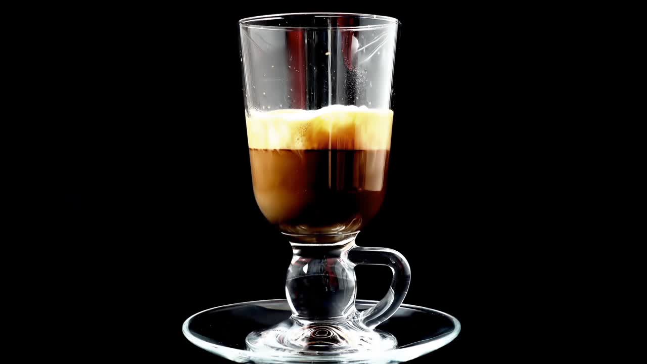 Processo de preparação de café cappuccino. Preparação de um cappuccino