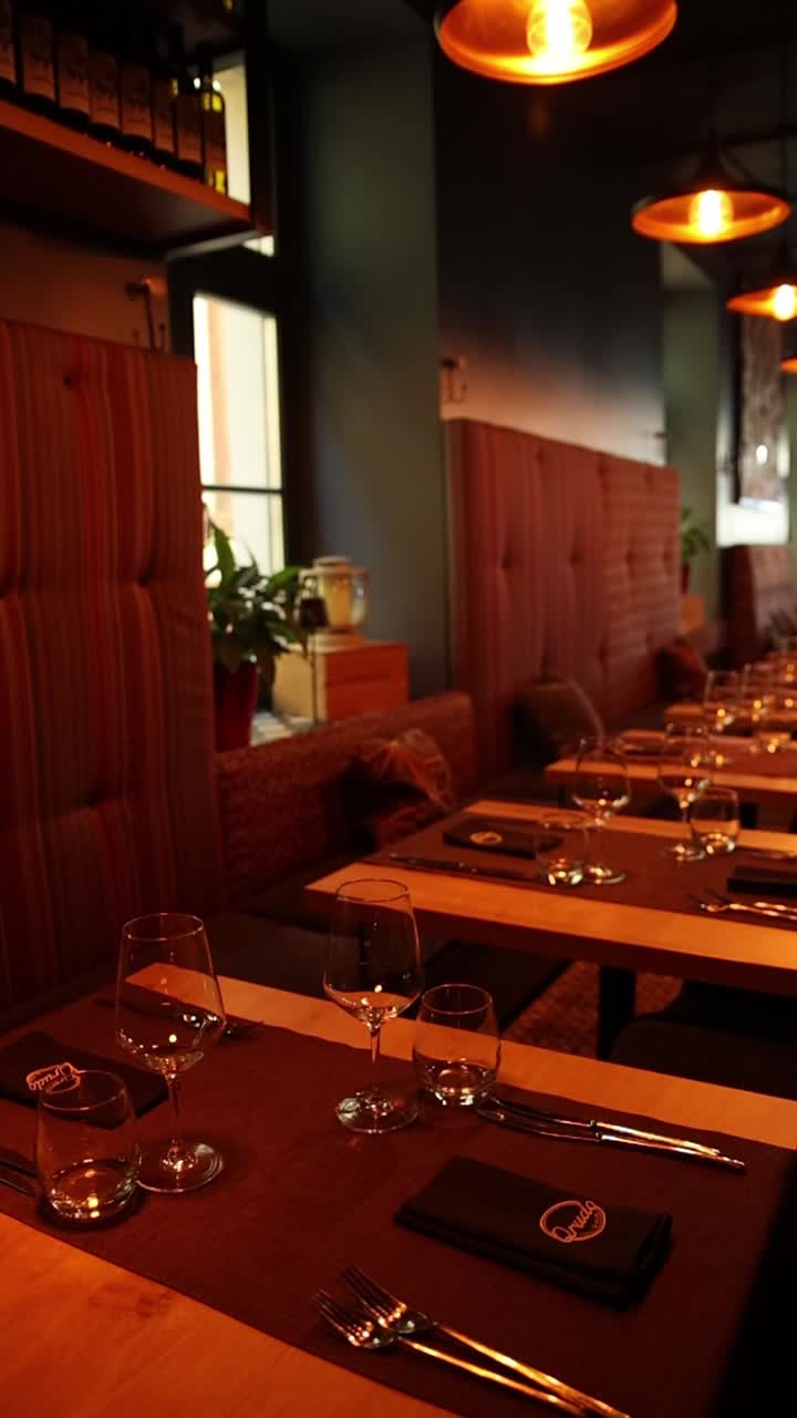 Restaurant Interior with Set Tables