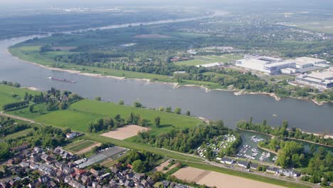 high resolution video from the messe duesseldorf, taken from a helicopter