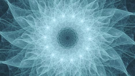 Abstrakte-Lotusblume-Wie-Mandala-Mit-Endloser-Schleifengeometrie,-Heiligen-Linien-Und-Blütenblattmustern