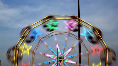 ferris wheel in city, time lapse