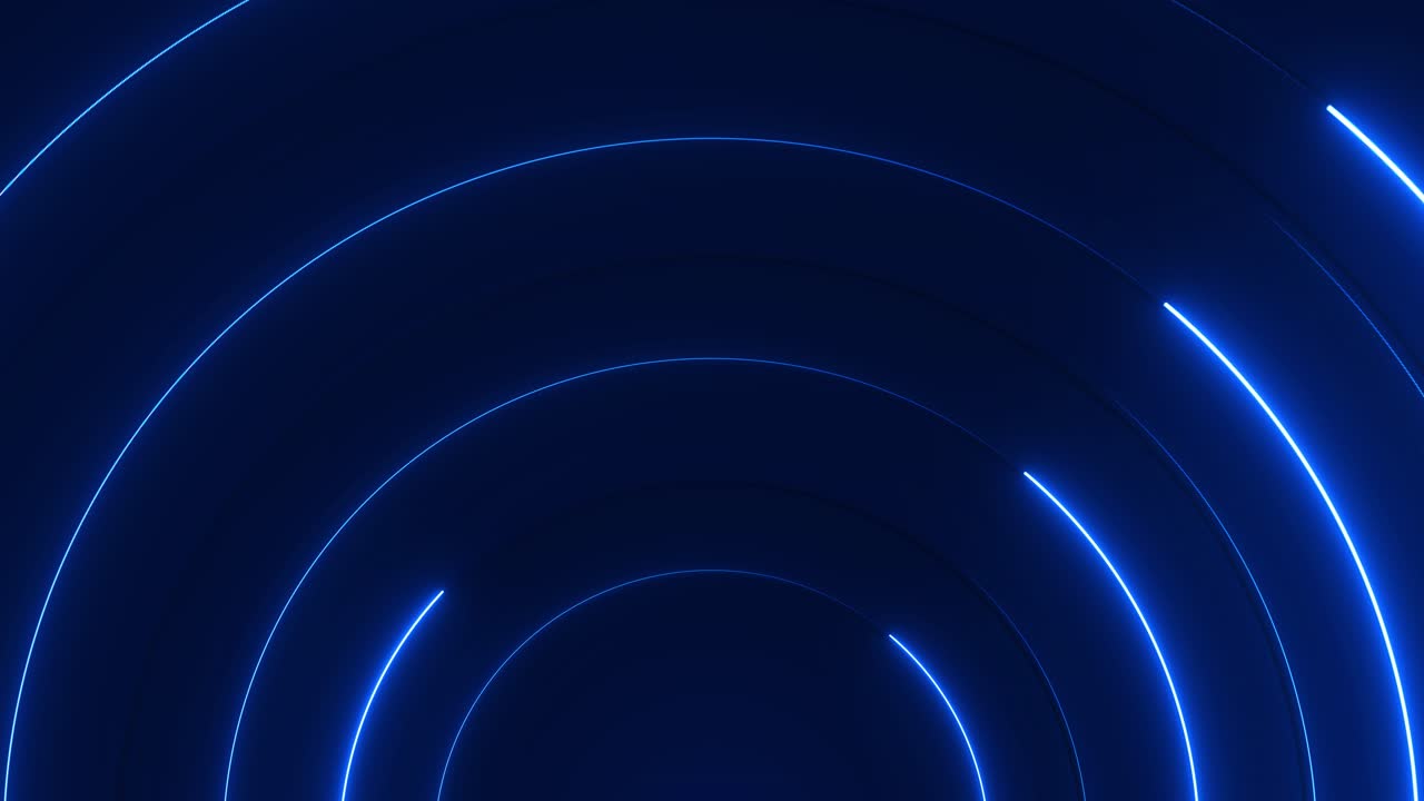 Sfondo tunnel tecnologia digitale astratta di linee blu che formano un tunnel futuristico futuro