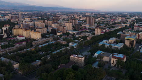 Drone Shot Over Bishkek, The Capital And Largest City Of Kyrgyzstan