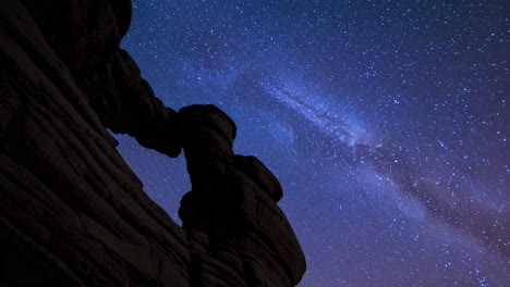 night sky over rocks