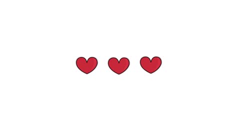 esperando para descargar. corazones. relación romántica. ilustración de video en 4k.
